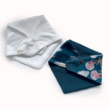 Load image into Gallery viewer, The Bandana Bib (set of 2) - Cabinet Print Teal / White