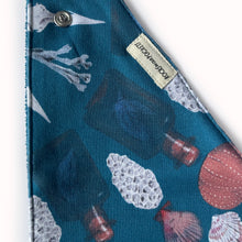 Load image into Gallery viewer, The Bandana Bib (set of 2) - Cabinet Print Teal / White