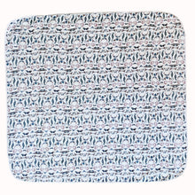 Load image into Gallery viewer, butterfly deer shell and seahorse printed white cotton muslin baby or newborn blanket