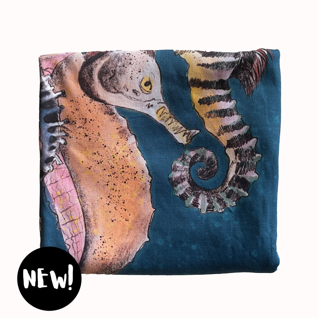The Jersey Blanket - Seahorse Print