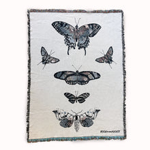 Load image into Gallery viewer, butterfly print luxury cotton throw blanket that&#39;s the perfect gift for a new mom
